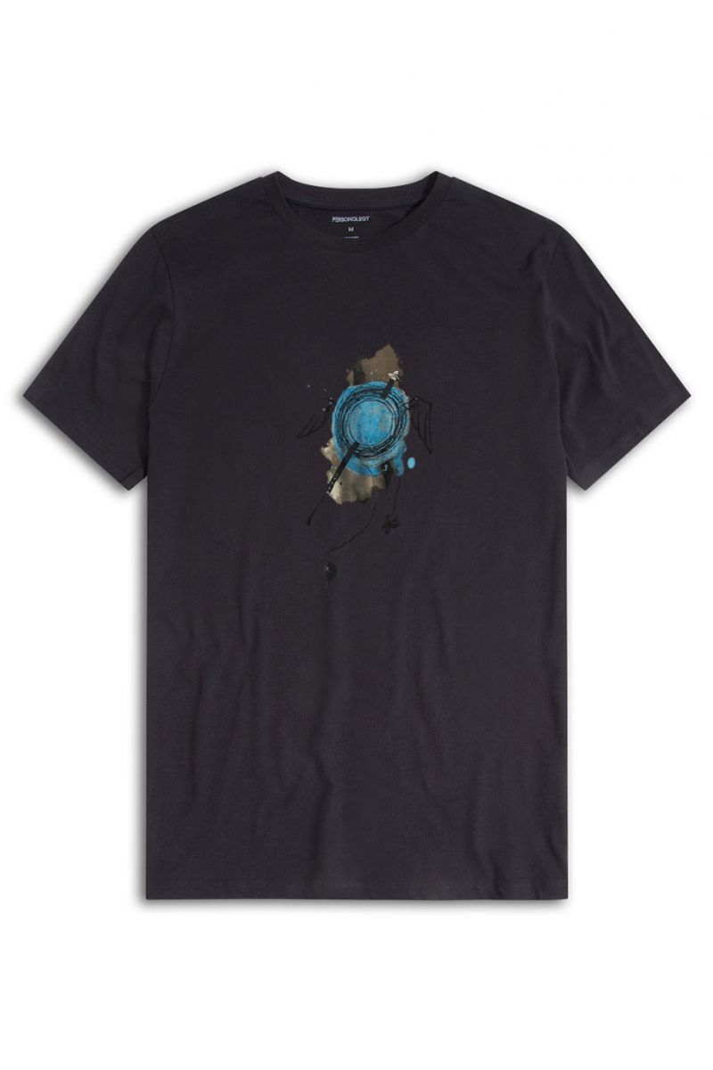Black Soft Fabric Neyz Design Short Sleeve Tee