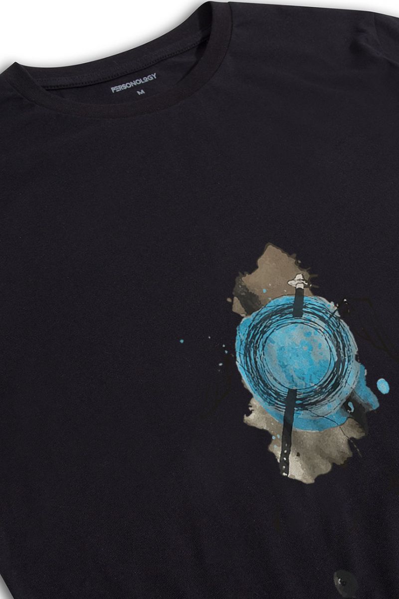 Black Soft Fabric Neyz Design Short Sleeve Tee