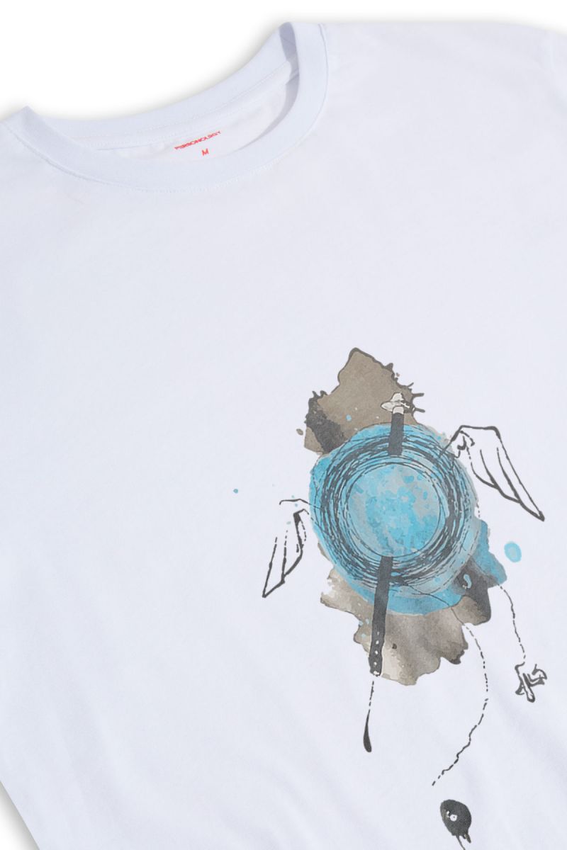 White Soft Fabric Neyz Design Short Sleeve Tee