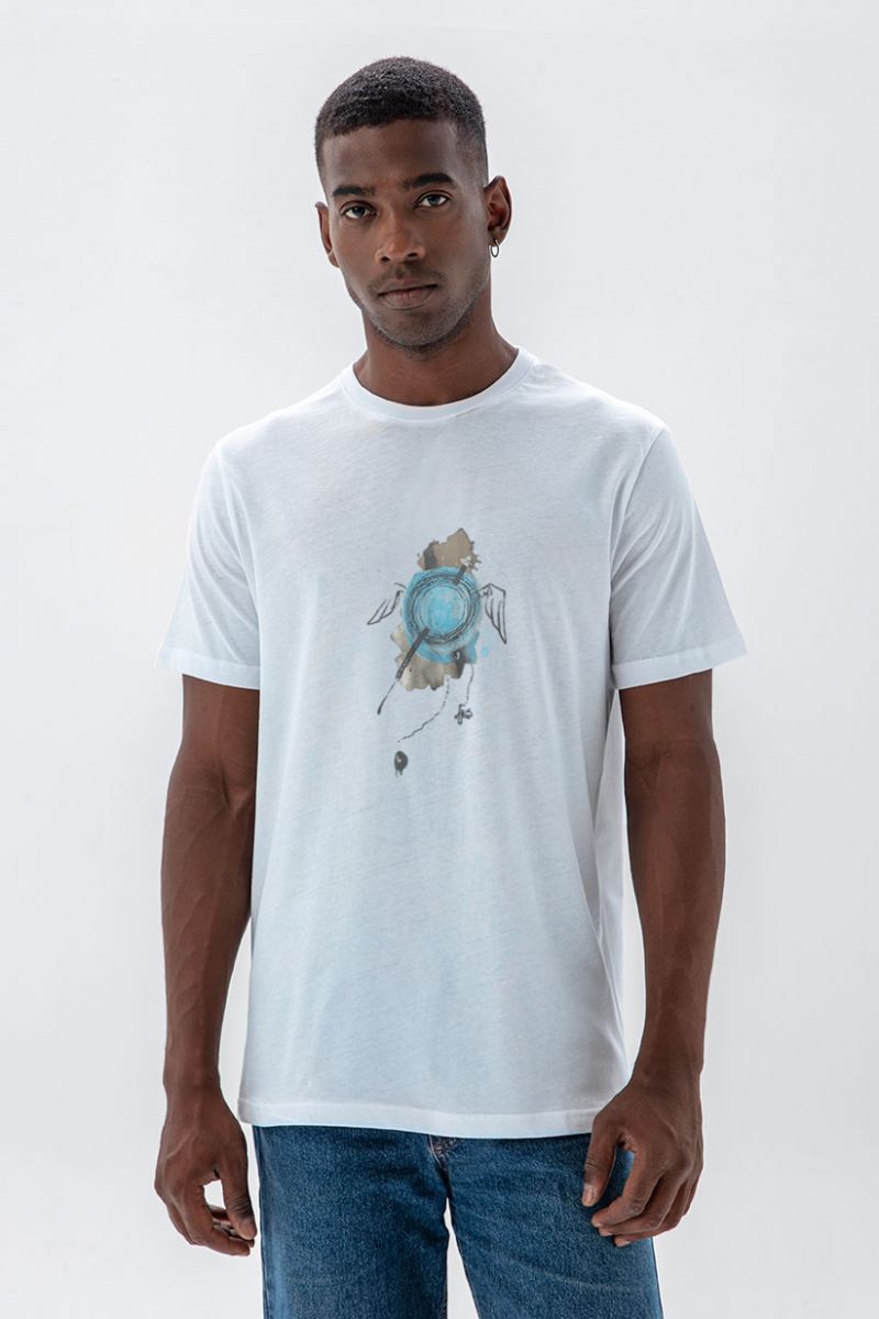 White Soft Fabric Neyz Design Short Sleeve Tee