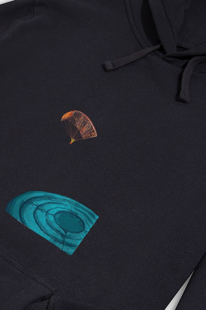 Black Premium Cotton Target Design Pullover Hoodie