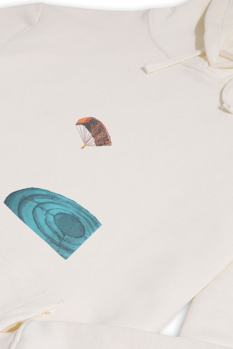 Ecru Premium Cotton Target Design Pullover Hoodie
