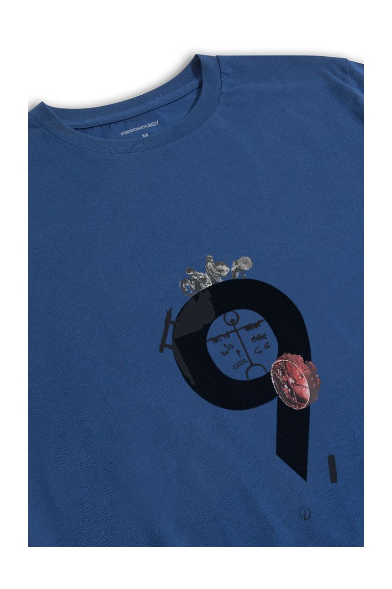 Navy Soft Fabric Tokus Design Short Sleeve Tee
