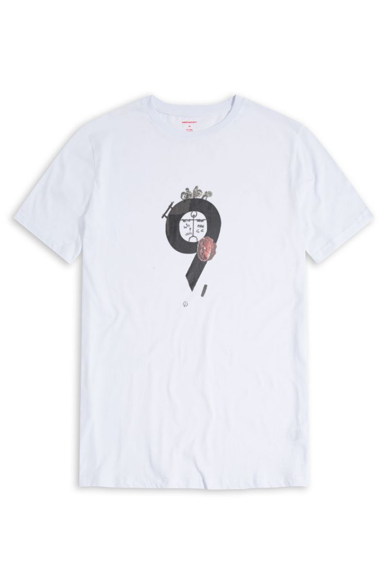 White Soft Fabric Tokus Design Short Sleeve Tee