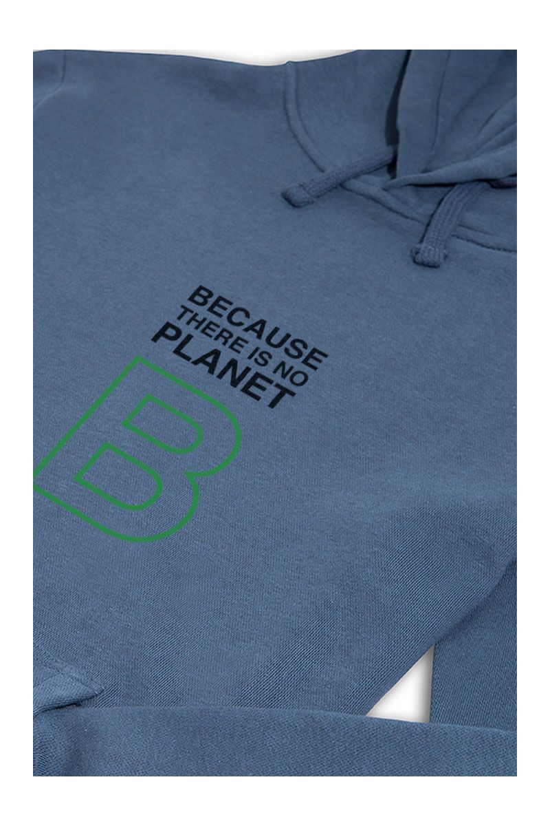 Navy Premium Cotton Because There is No Planet Design Pullover Hoodie