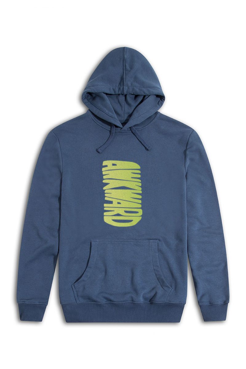 Navy Premium Cotton Awkward Design Pullover Hoodie