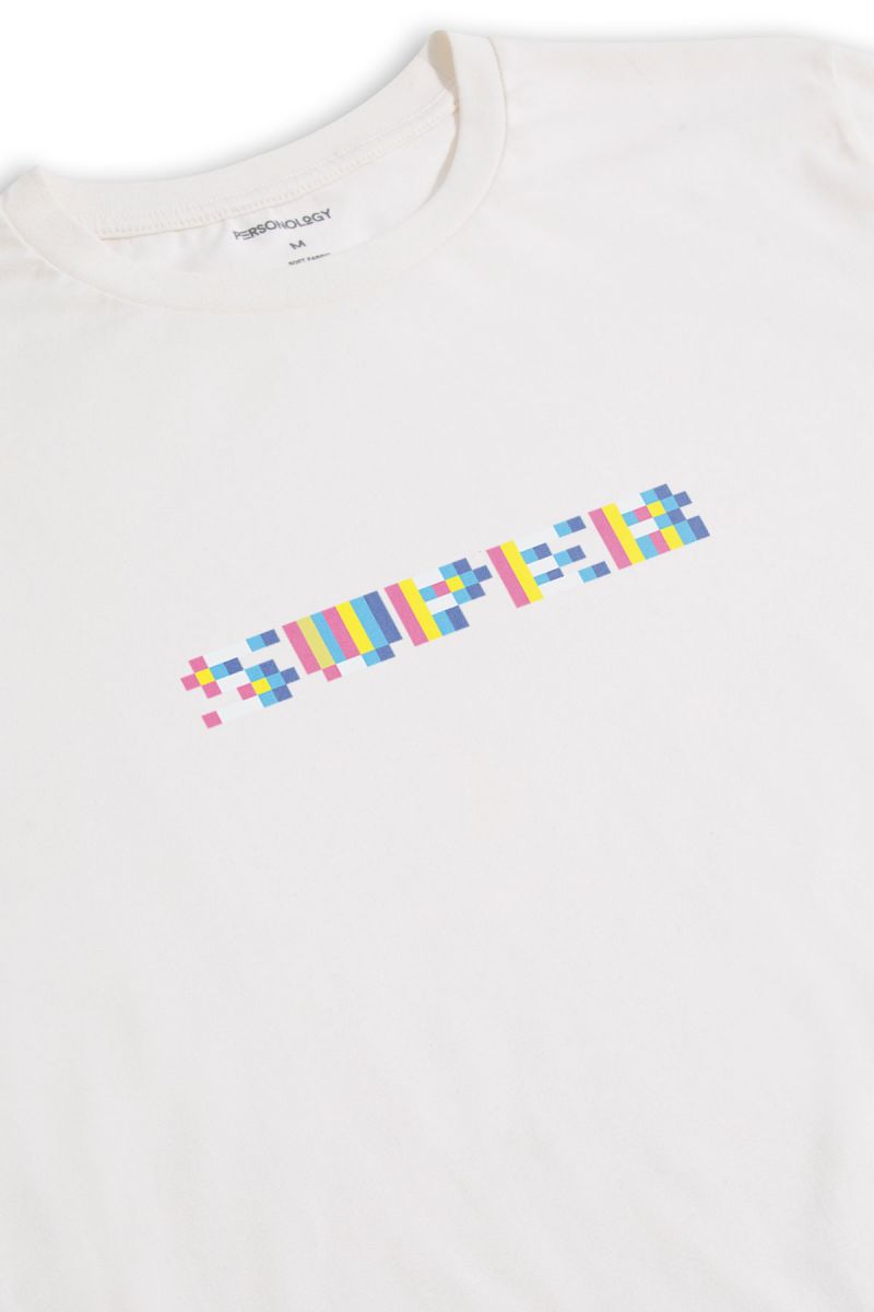 Off White Soft Fabric Superior Design Short Sleeve Tee