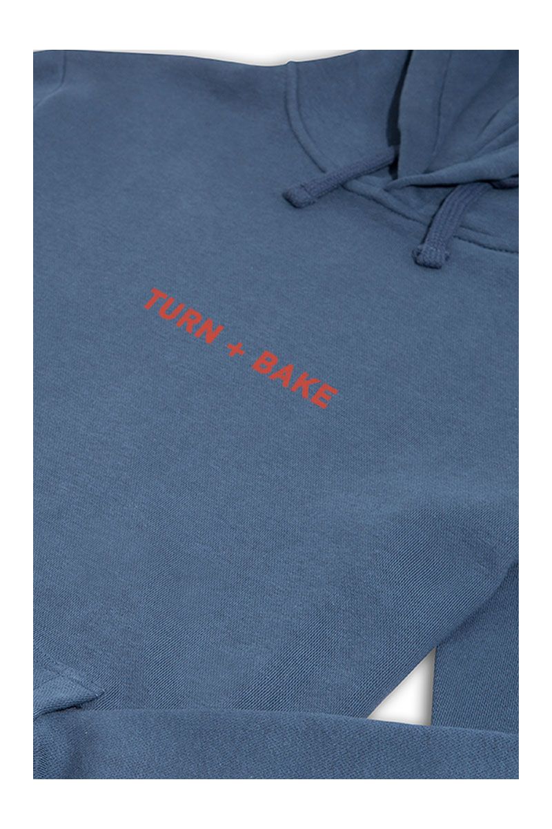 Navy Premium Cotton Turn + bake Design Pullover Hoodie