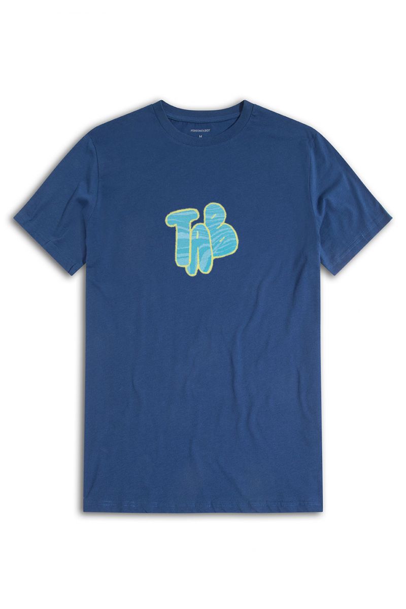 Navy Soft Fabric TA B Design Short Sleeve Tee