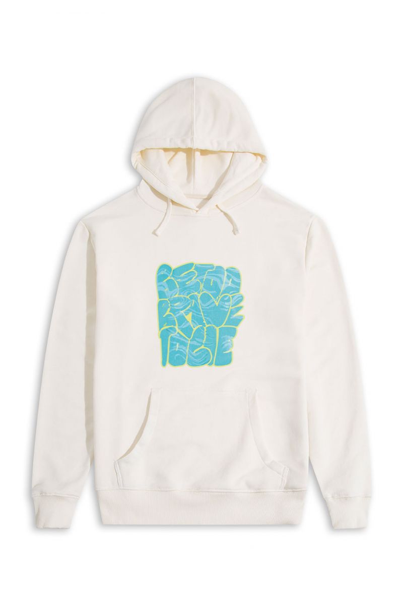 Ecru Premium Cotton Brave Design Pullover Hoodie