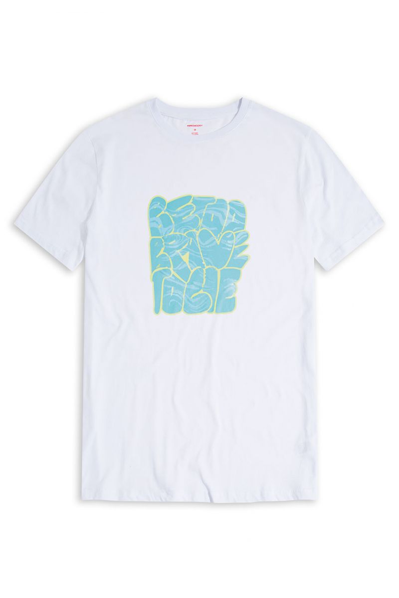 White Soft Fabric Brave Design Short Sleeve Tee