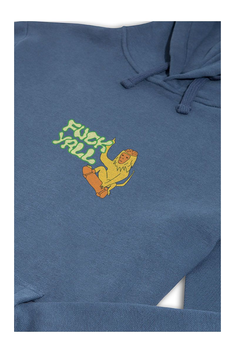 Navy Premium Cotton Fuck Yall Design Pullover Hoodie