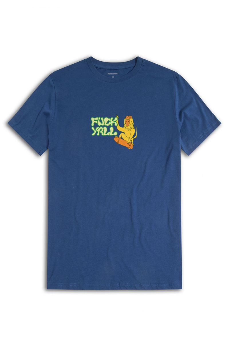Navy Soft Fabric Fuck Yall Design Short Sleeve Tee