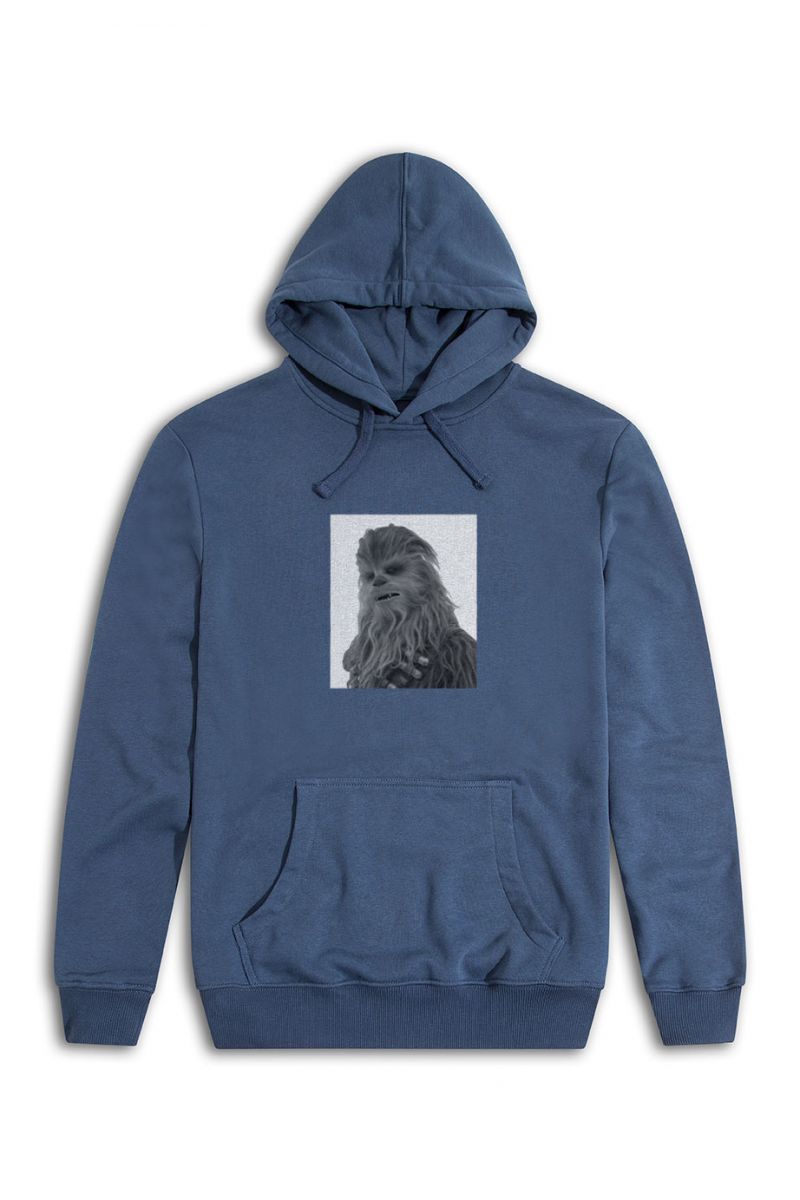 Navy Premium Cotton Godzilla Design Pullover Hoodie