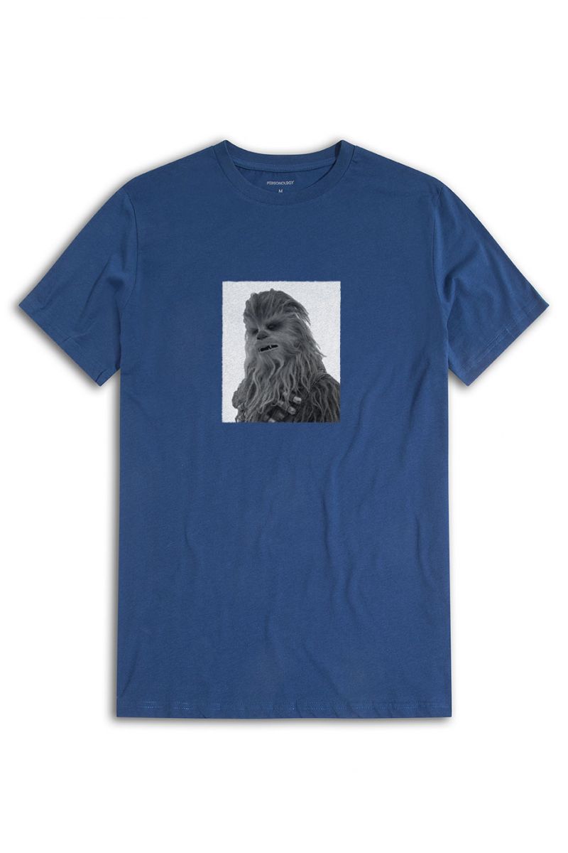 Navy Soft Fabric Godzilla Design Short Sleeve Tee