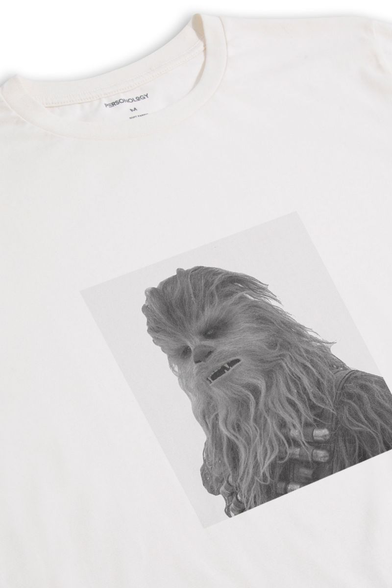 Off White Soft Fabric Godzilla Design Short Sleeve Tee