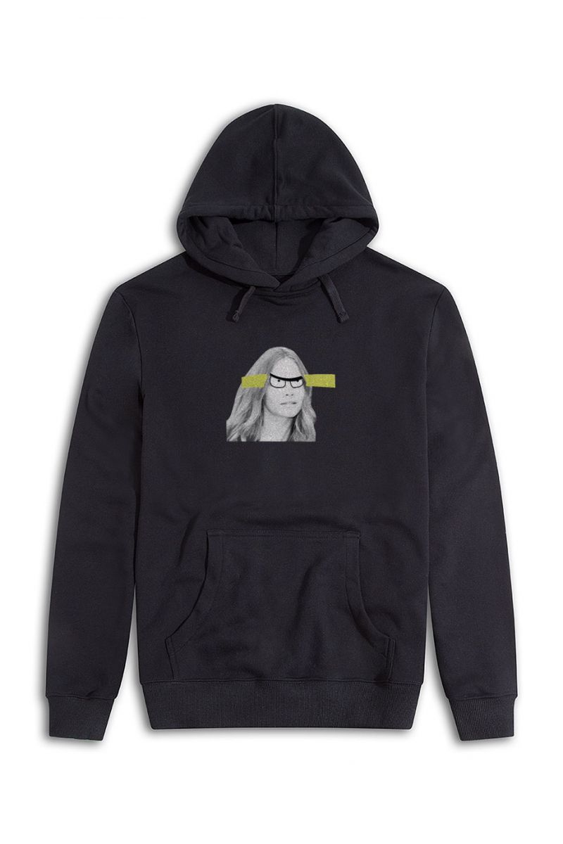 Black Premium Cotton Beauty Design Pullover Hoodie