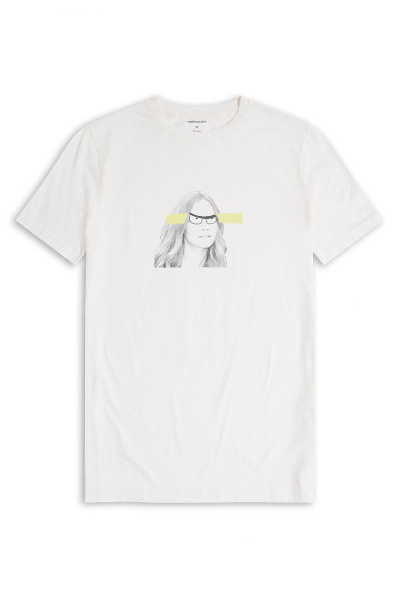 Off White Soft Fabric Beauty Design Short Sleeve Tee