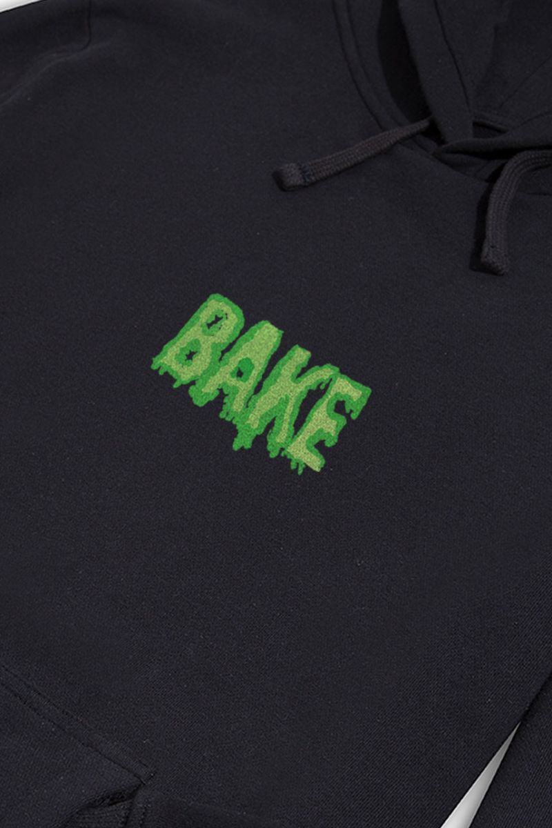 Black Premium Cotton Bake Design Pullover Hoodie