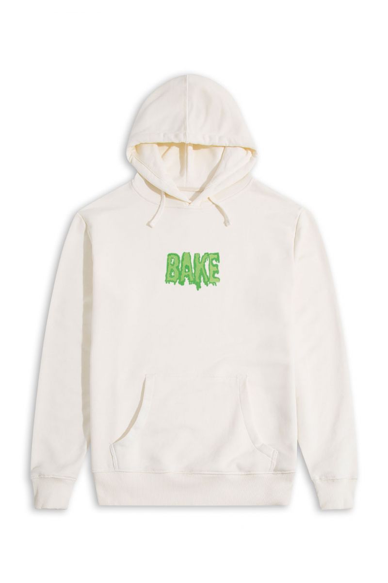 Ecru Premium Cotton Bake Design Pullover Hoodie