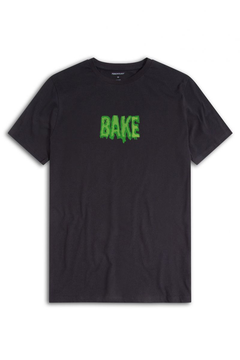 Black Soft Fabric Bake Design Short Sleeve Tee