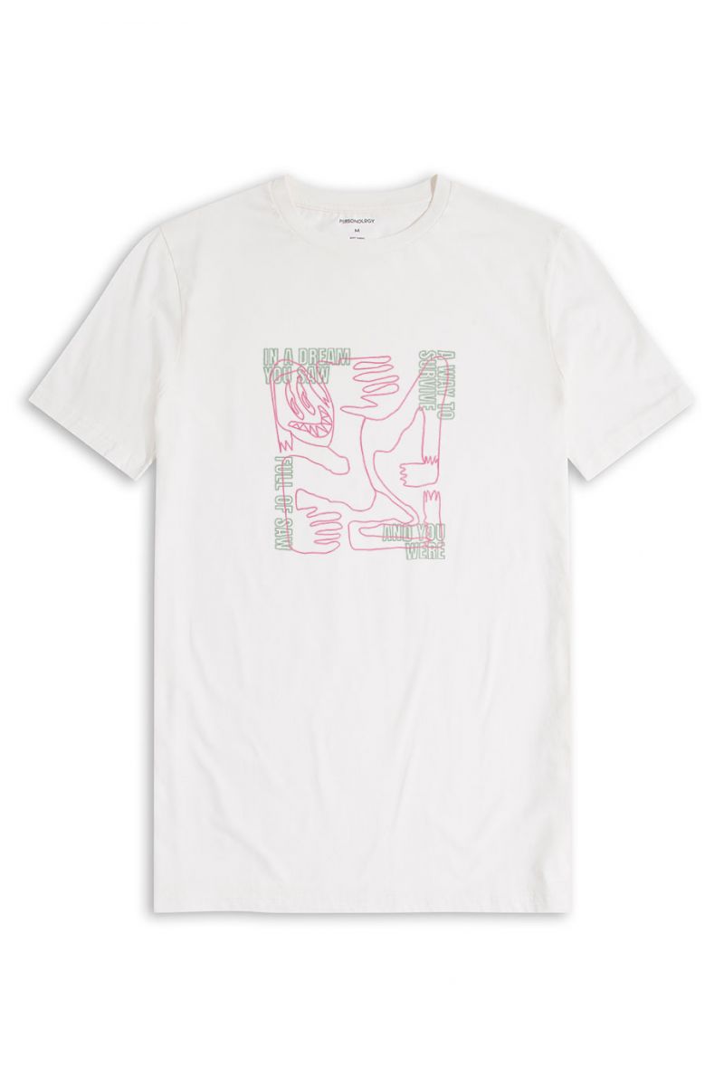 Off White Soft Fabric Your Dream Design Short Sleeve Tee