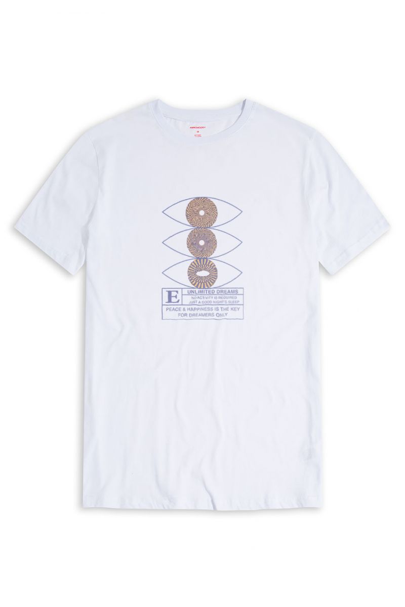 White Soft Fabric Unlimited dreams Design Short Sleeve Tee