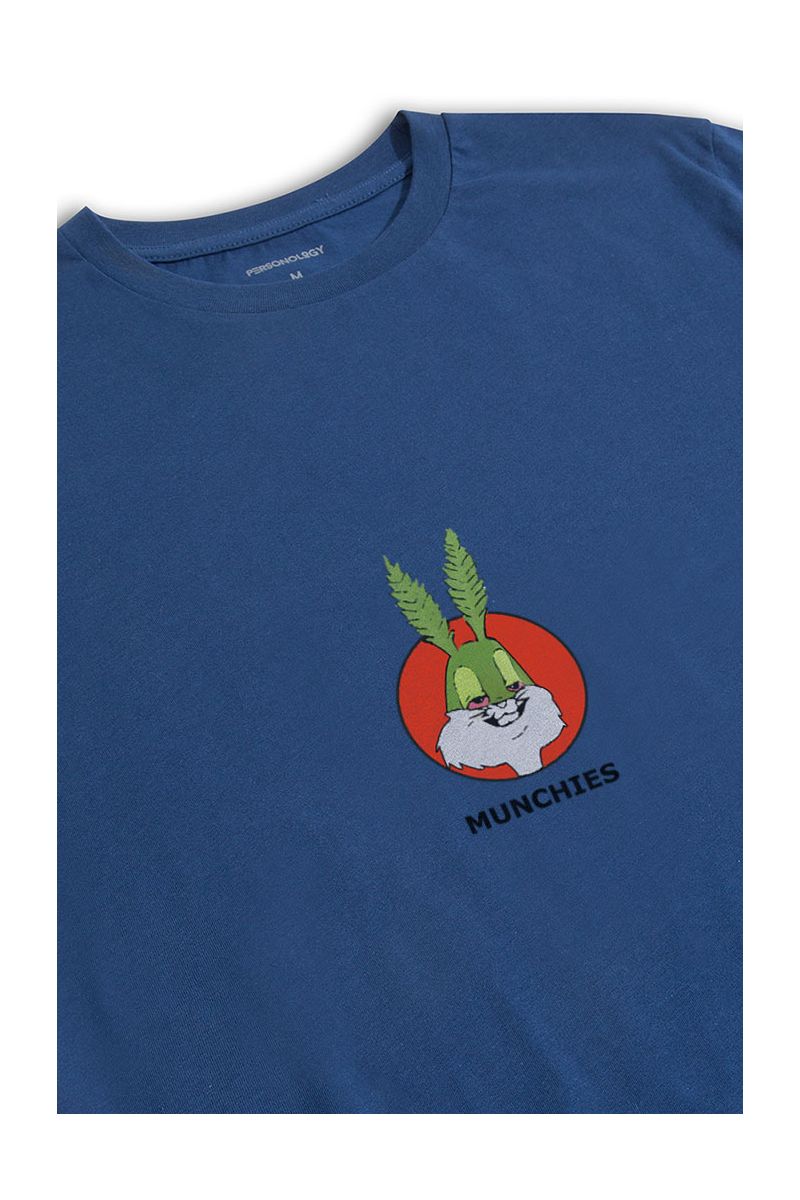 Navy Soft Fabric Munchies Design Short Sleeve Tee