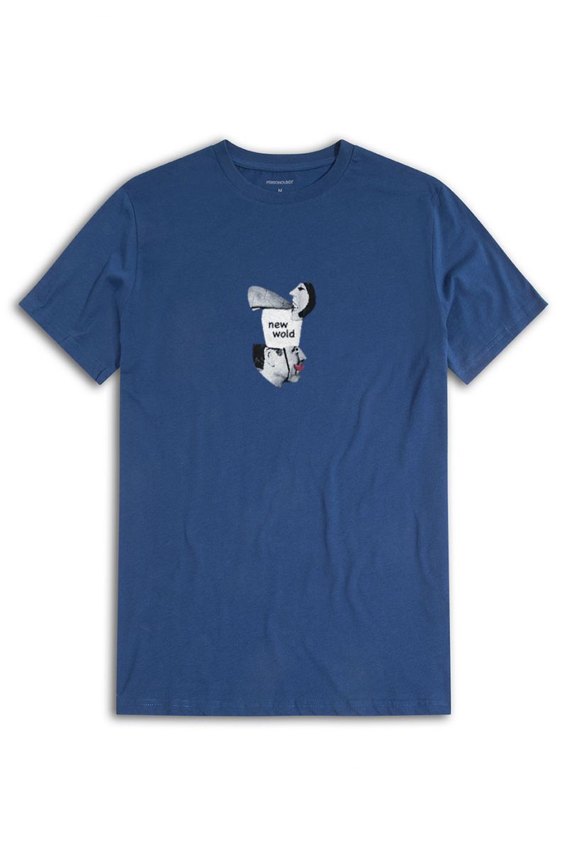 Navy Soft Fabric New World Design Short Sleeve Tee