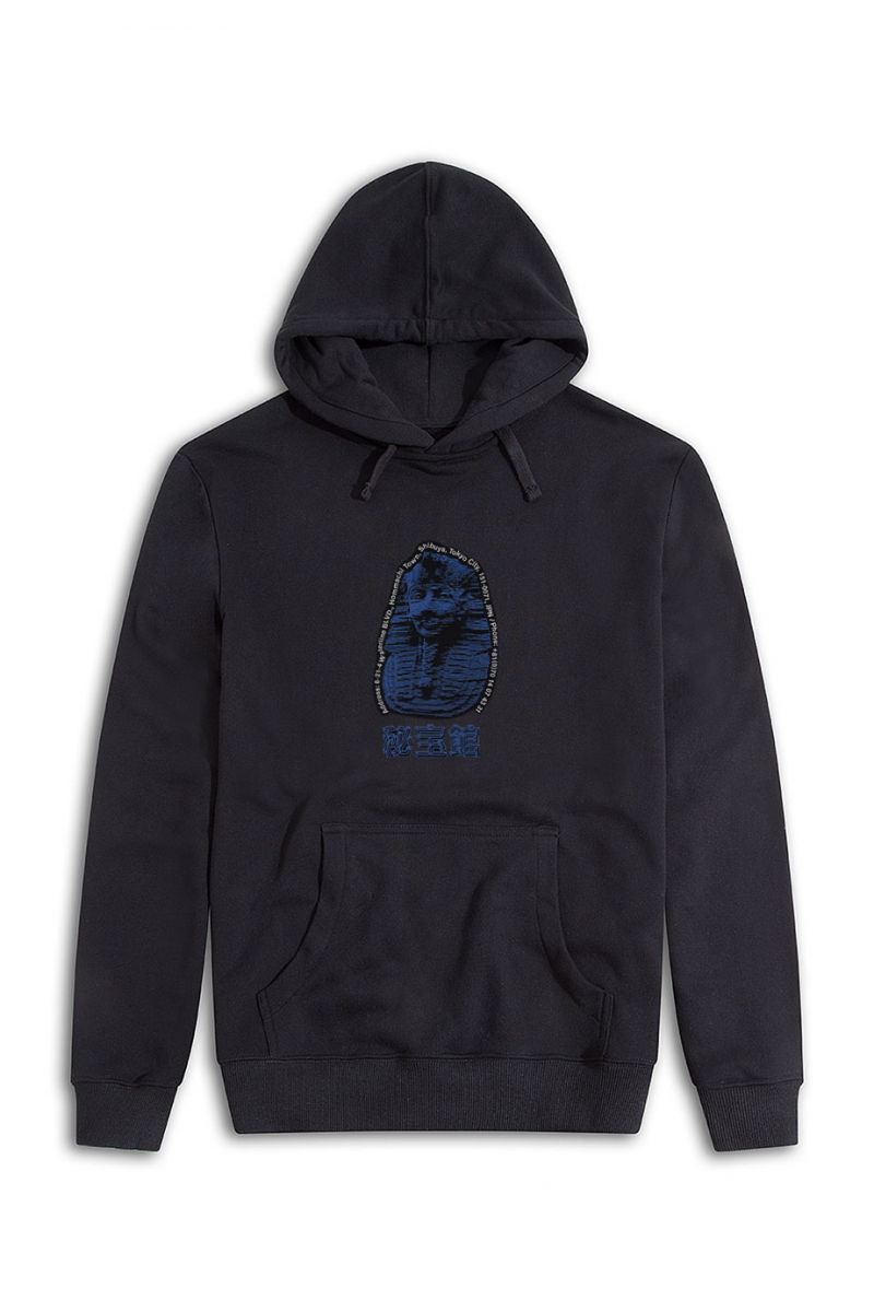 Black Premium Cotton Shibuya Design Pullover Hoodie