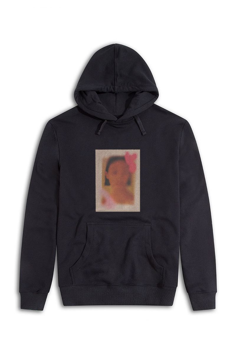 Black Premium Cotton Timthumb Design Pullover Hoodie