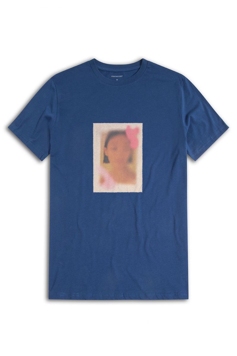 Navy Soft Fabric Timthumb Design Short Sleeve Tee