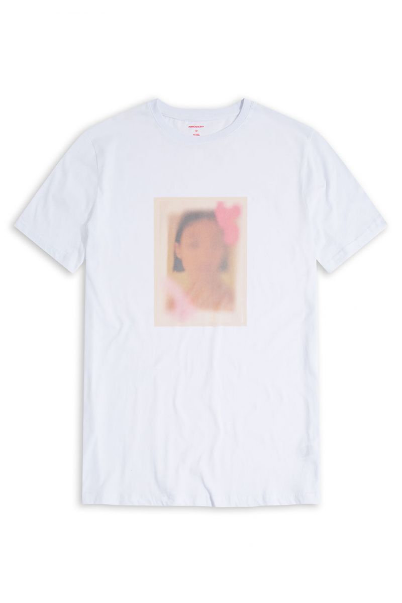 White Soft Fabric Timthumb Design Short Sleeve Tee