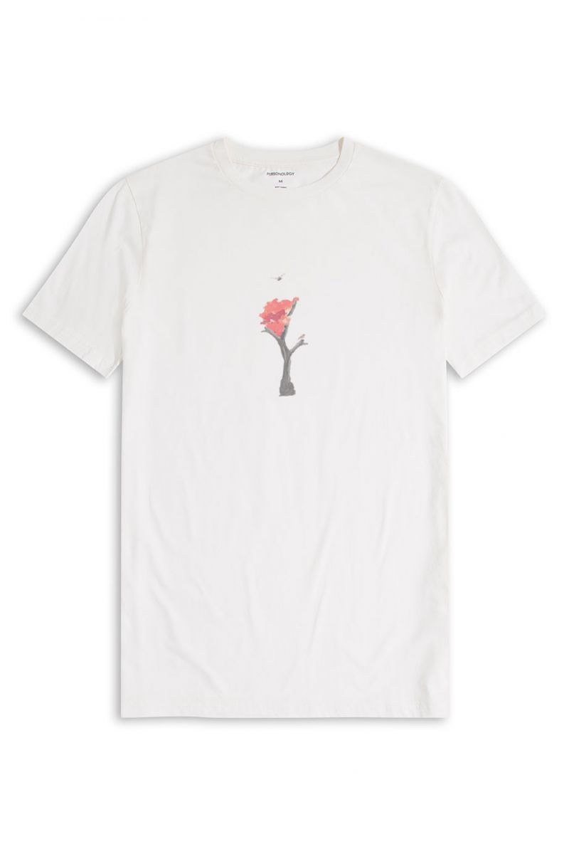Off White Soft Fabric Dream Tee Design Short Sleeve Tee