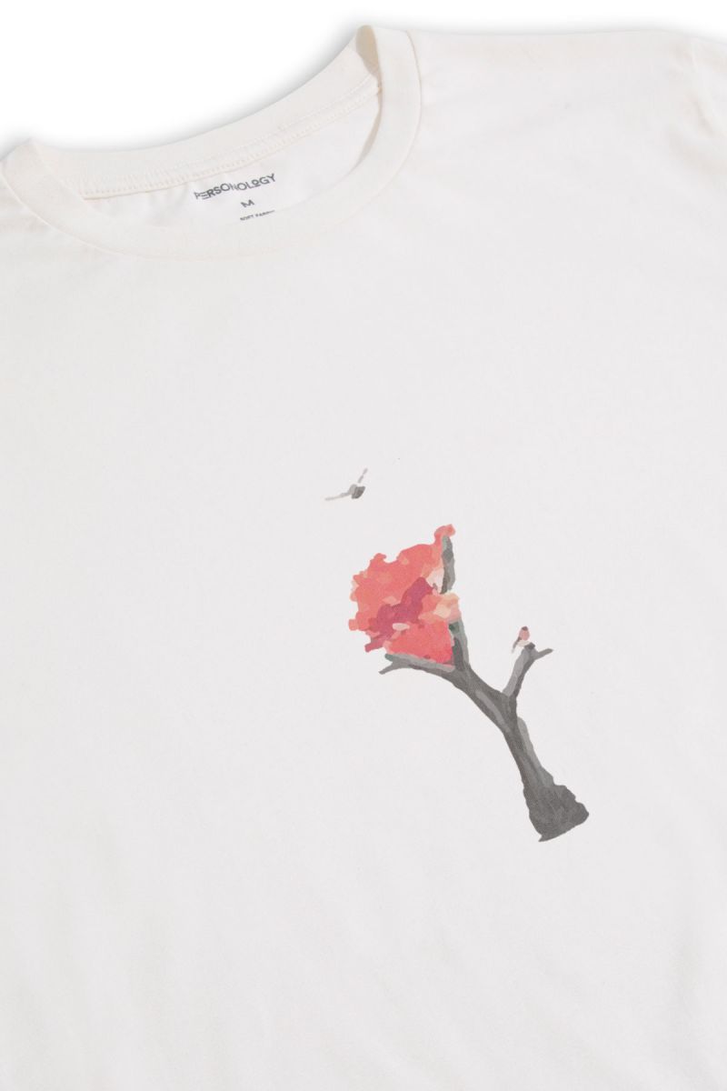 Off White Soft Fabric Dream Tee Design Short Sleeve Tee