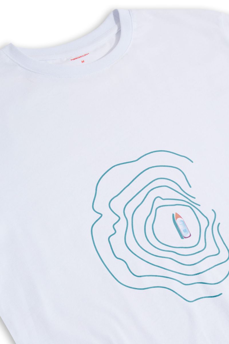 White Soft Fabric Wind Design Short Sleeve Tee