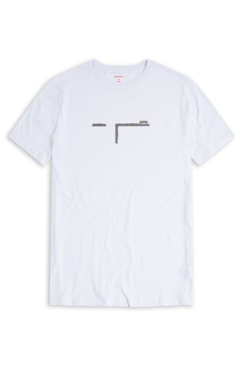 White Soft Fabric Gleam Design Short Sleeve Tee