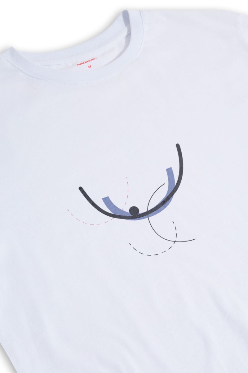 White Soft Fabric Merriment Design Short Sleeve Tee