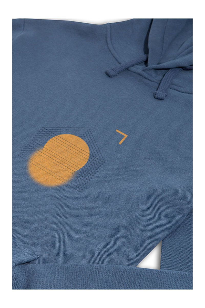 Navy Premium Cotton Search Sun Design Pullover Hoodie