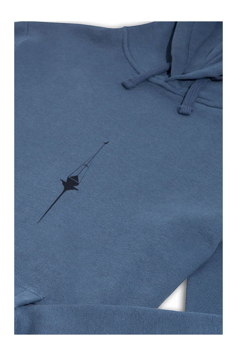 Navy Premium Cotton Reflection Design Pullover Hoodie