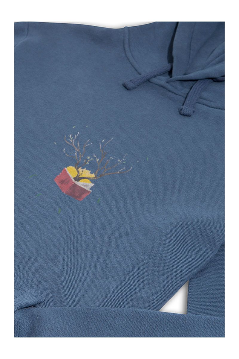 Navy Premium Cotton Autumn Design Pullover Hoodie