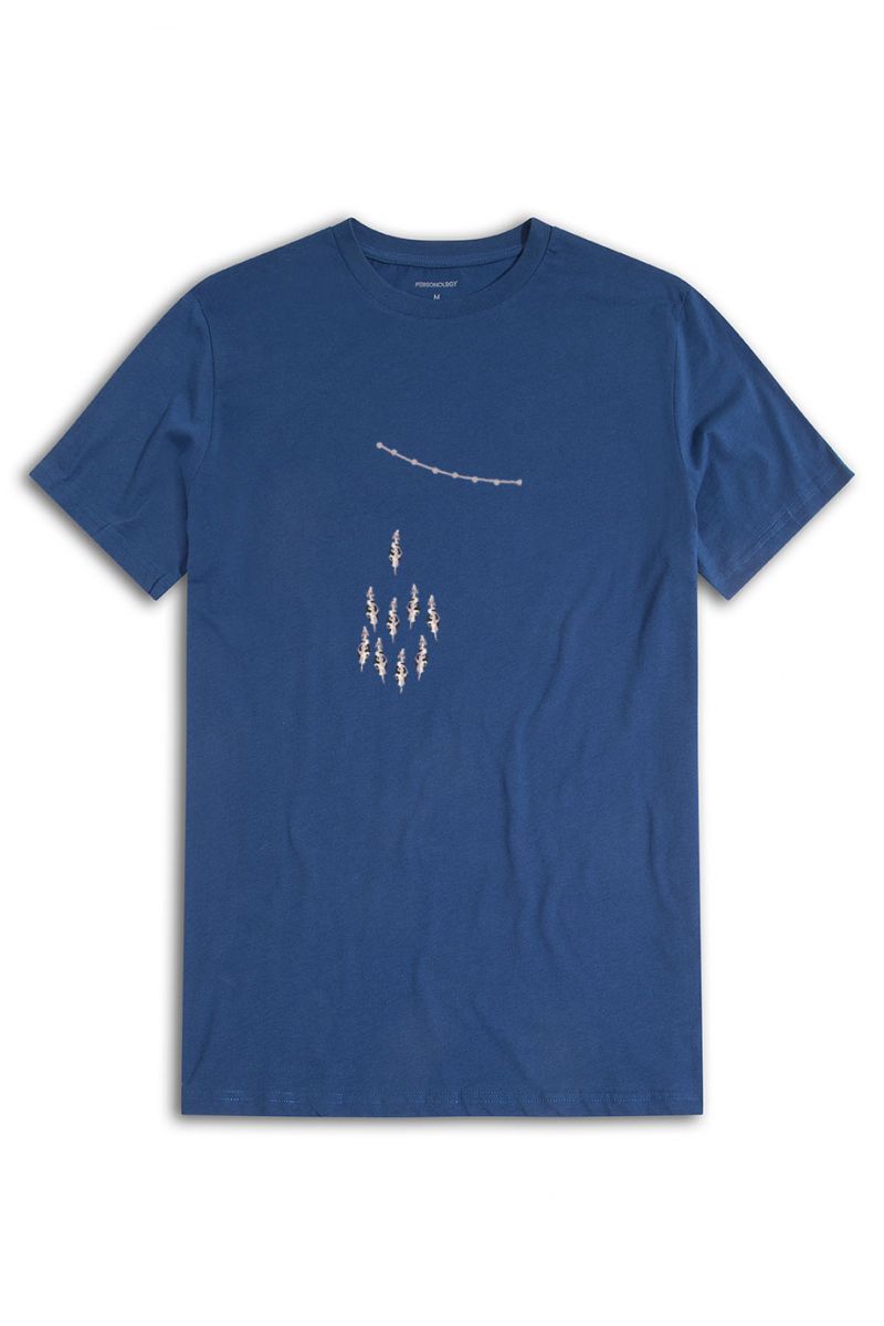Navy Soft Fabric Lead Design Short Sleeve Tee