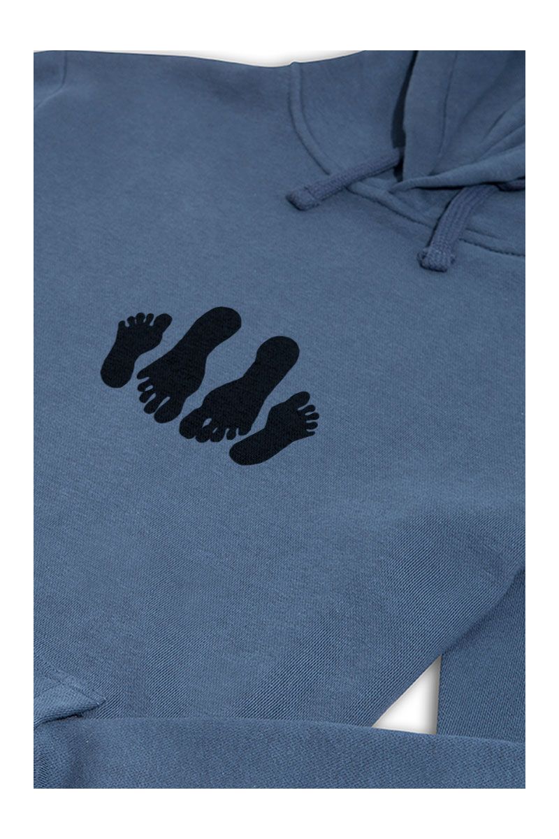 Navy Premium Cotton Foots Design Pullover Hoodie