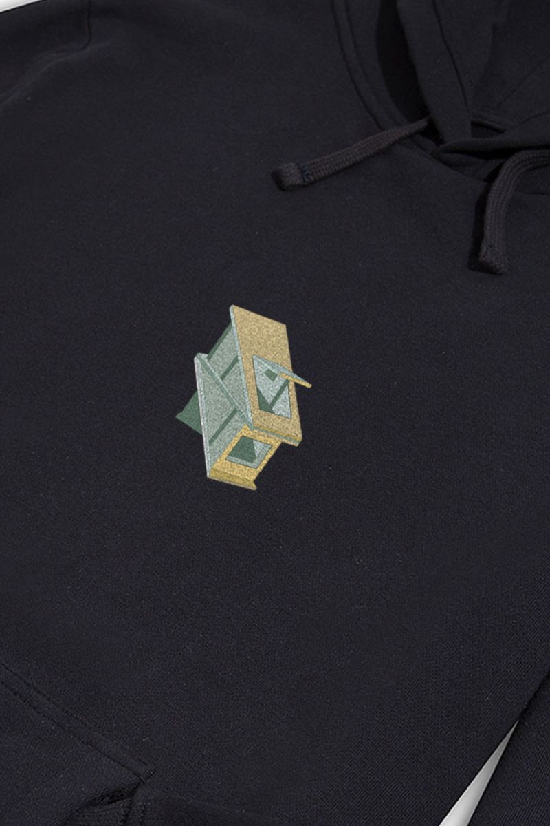 Black Premium Cotton The Sky  Design Pullover Hoodie