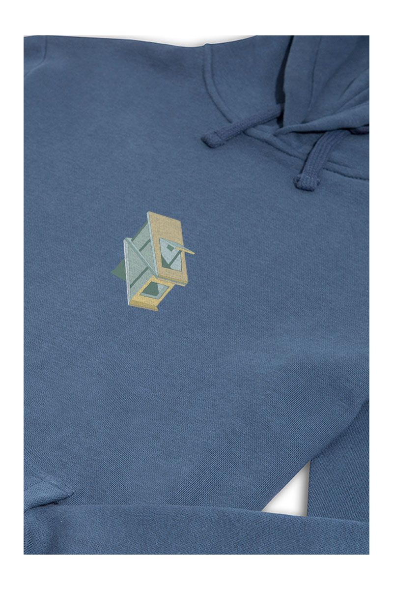 Navy Premium Cotton The Sky  Design Pullover Hoodie