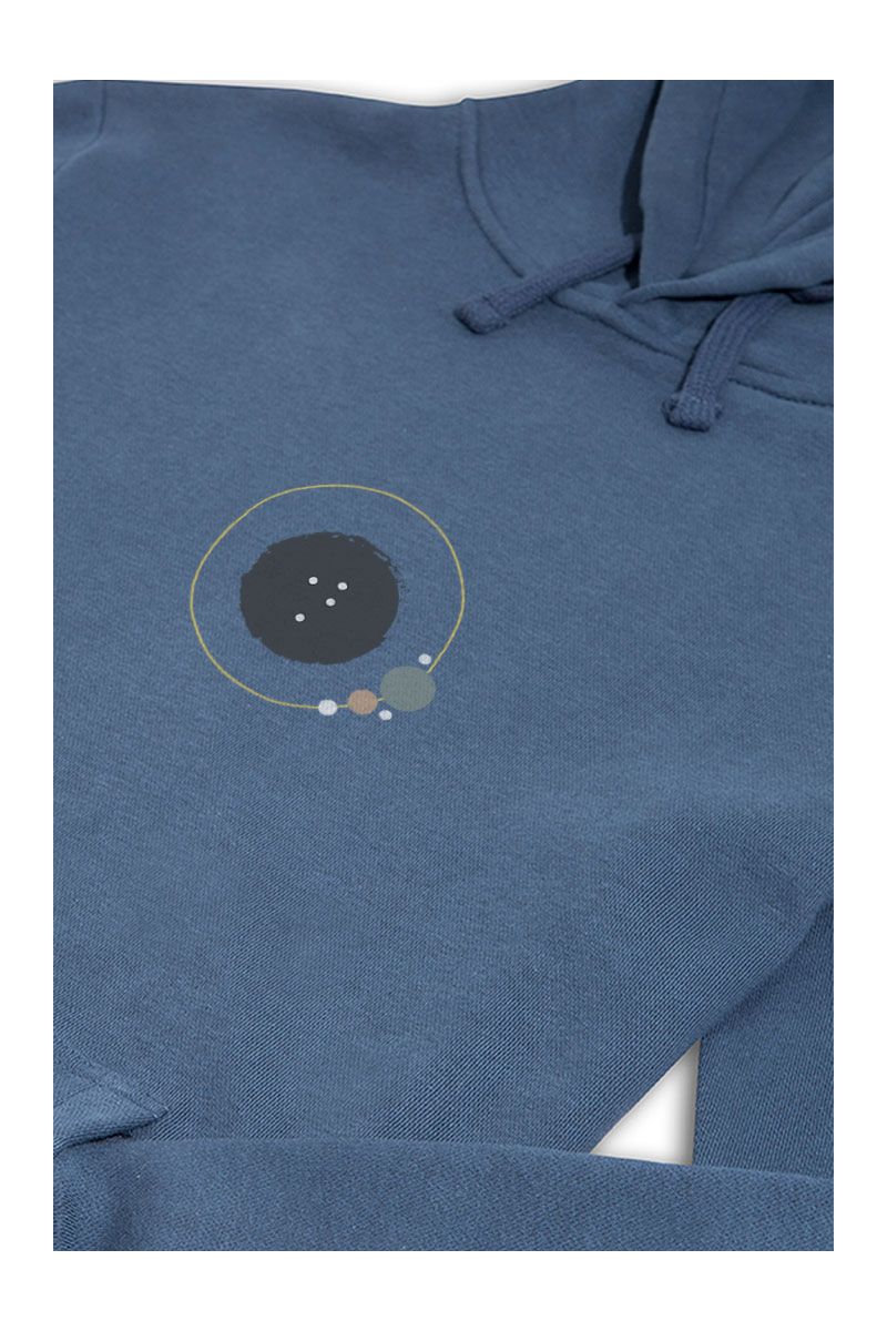 Navy Premium Cotton Galaxy / Black Hole Design Pullover Hoodie