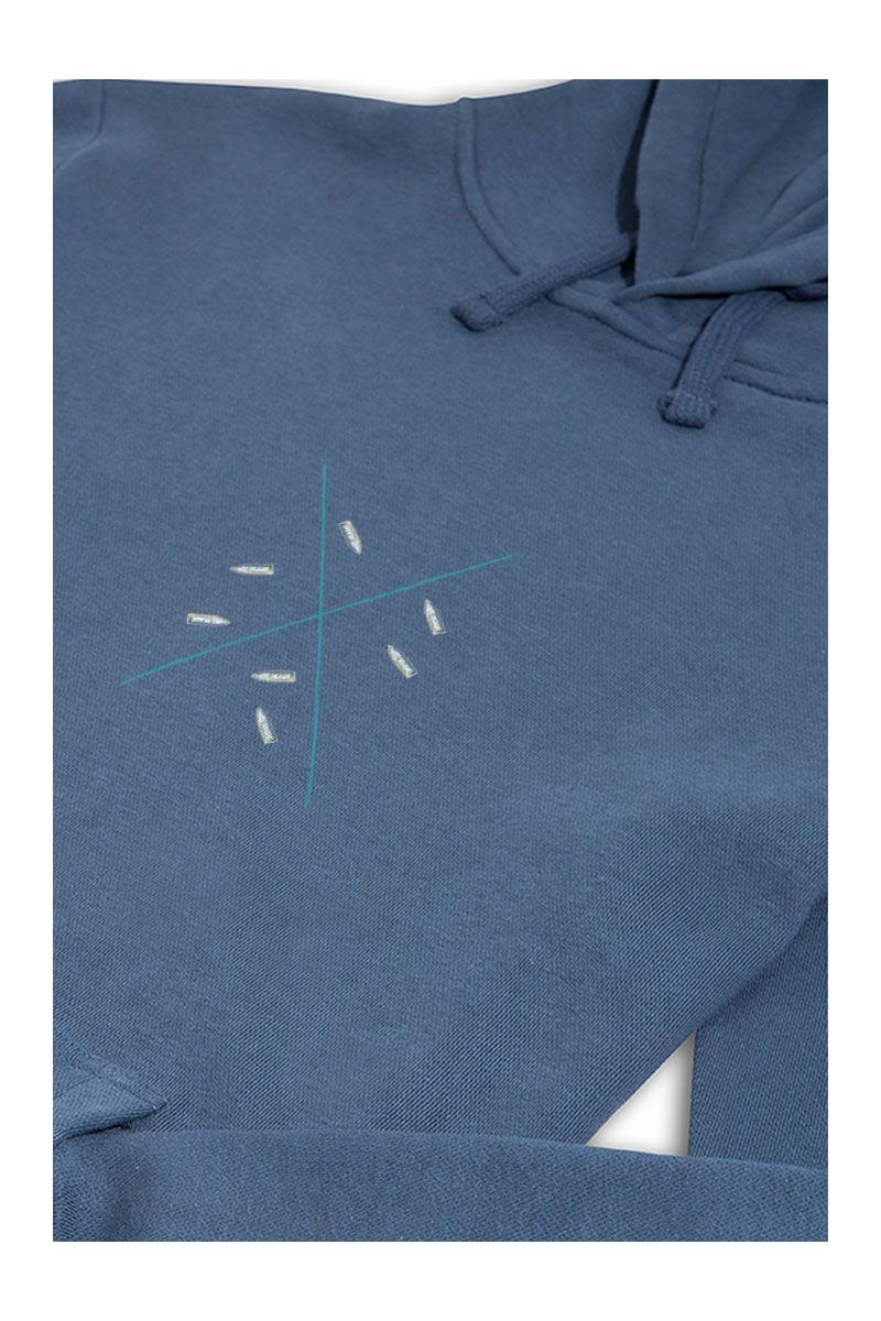 Navy Premium Cotton Lucka Design Pullover Hoodie