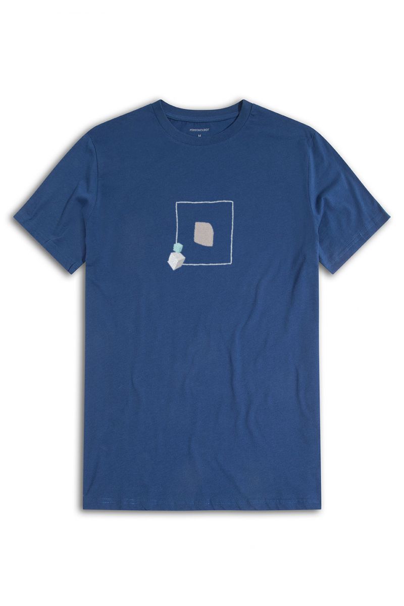 Navy Soft Fabric Varg Design Short Sleeve Tee