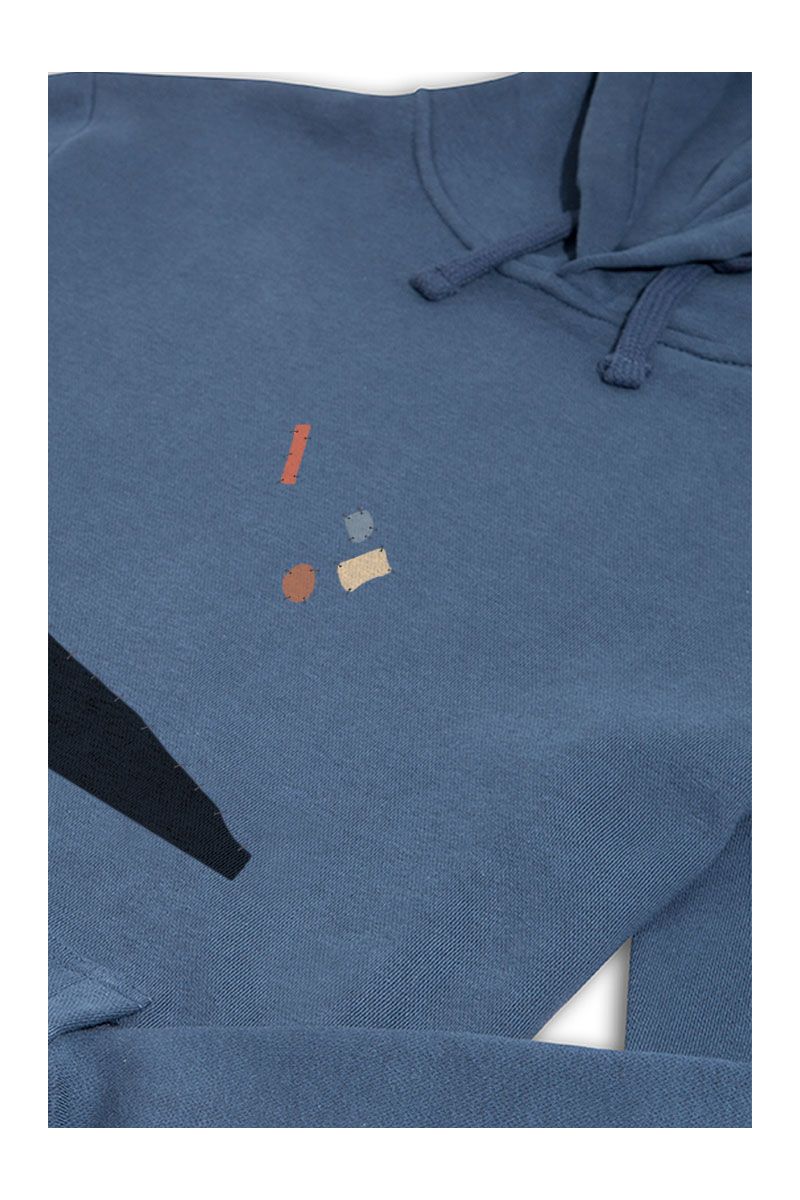 Navy Premium Cotton Lepenca Design Pullover Hoodie
