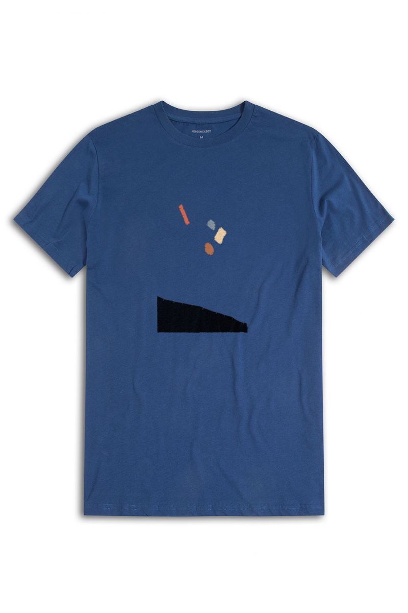 Navy Soft Fabric Lepenca Design Short Sleeve Tee
